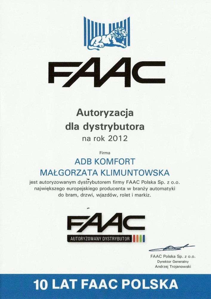 certyfikaty_2012_FAAC_i_GENIUS